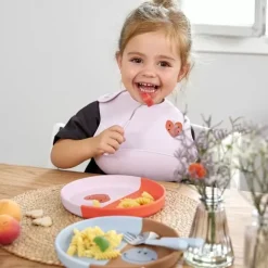 Lassig Silicone Bord Happy Rascals Heart Lavender - Veilig & Flexibel