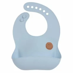 Lassig Siliconen Slab Happy Rascals Smile Sky Blue - Ideaal Voor Eerste Hapjes