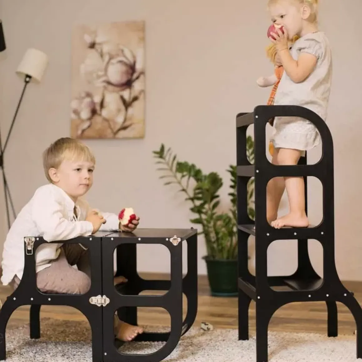 Learning Tower Step'N Sit Zwart Ette Tete