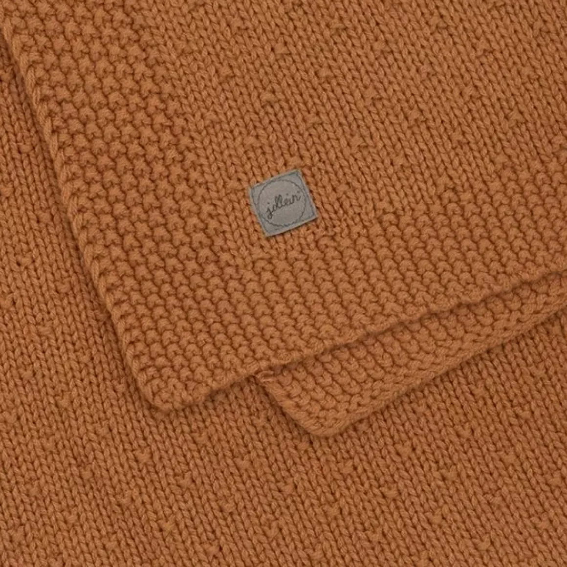 Ledikantdeken Bliss Knit Caramel Jollein