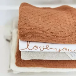 Ledikantdeken Bliss Knit Caramel Jollein