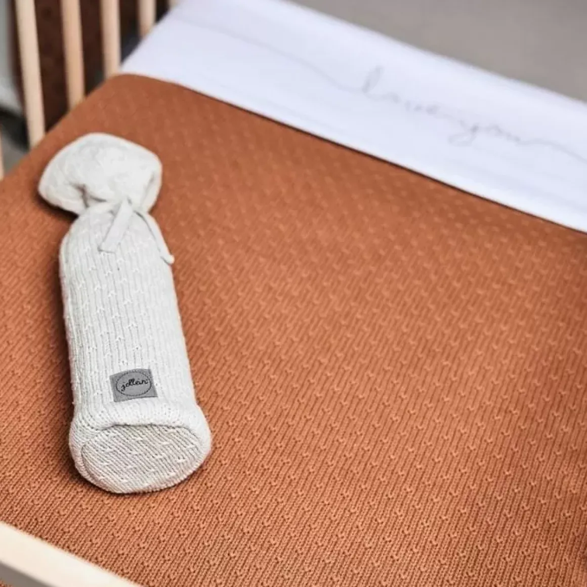 Ledikantdeken Bliss Knit Caramel Jollein