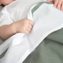 Ledikantdeken Knit Forest Green Meyco