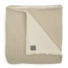 Ledikantdeken Teddy Bliss Knit Nougat Jollein