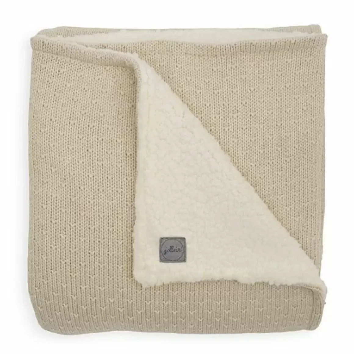 Ledikantdeken Teddy Bliss Knit Nougat Jollein