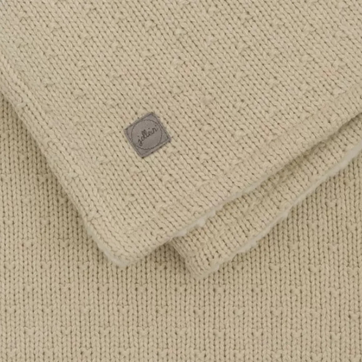 Ledikantdeken Teddy Bliss Knit Nougat Jollein