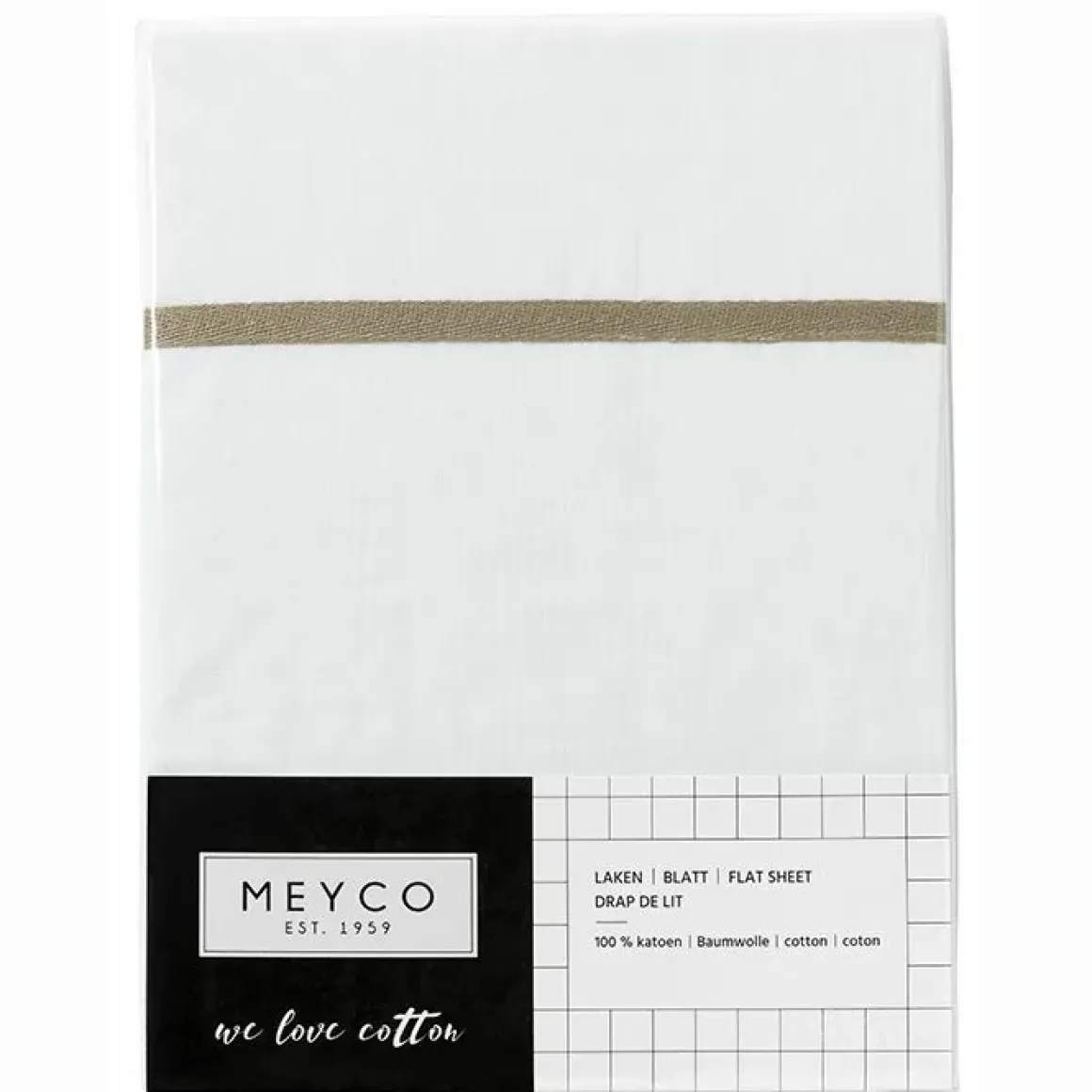 Ledikantlaken Bies Zand Meyco