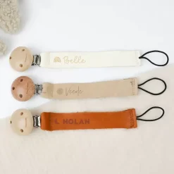 Leren Speenkoord Met Naam