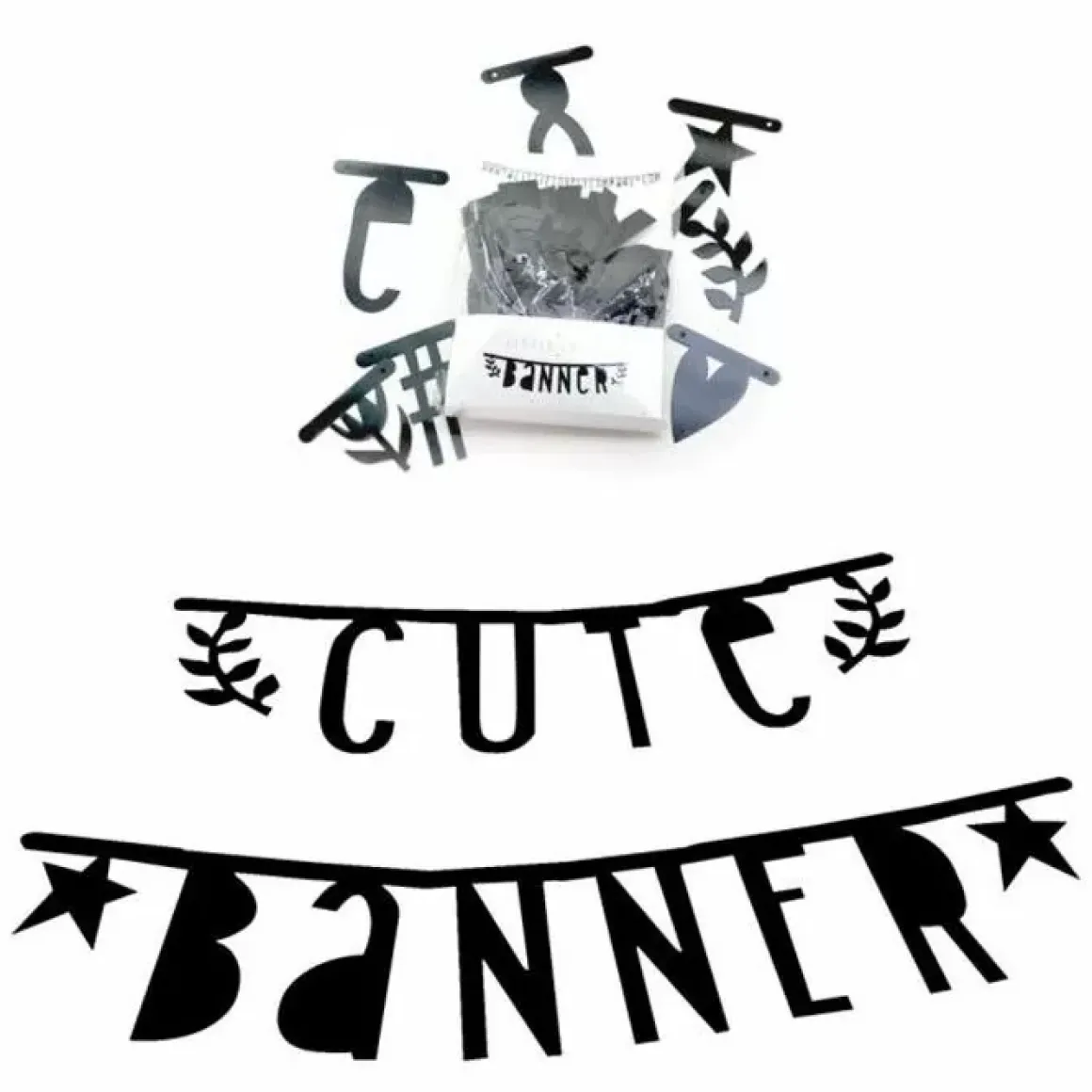 Letterslinger Zwart (147-Delig)