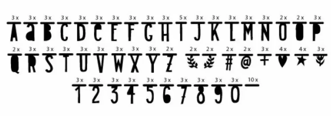 Letterslinger Zwart (147-Delig)