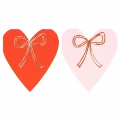 Liefdevolle Hartvormige Servetten Met Strik Van Meri Meri (16St)