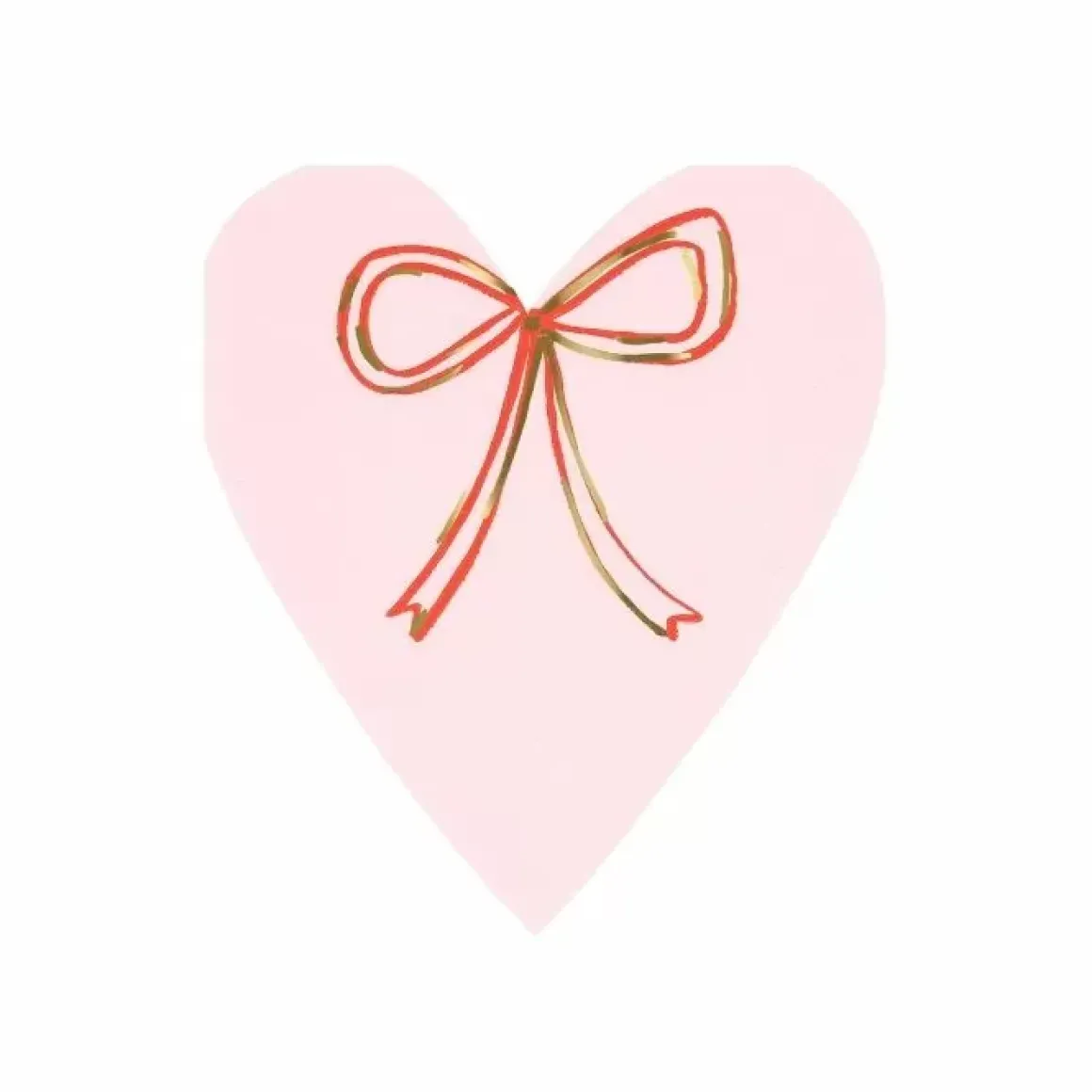 Liefdevolle Hartvormige Servetten Met Strik Van Meri Meri (16St)