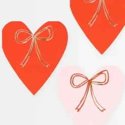 Liefdevolle Hartvormige Servetten Met Strik Van Meri Meri (16St)