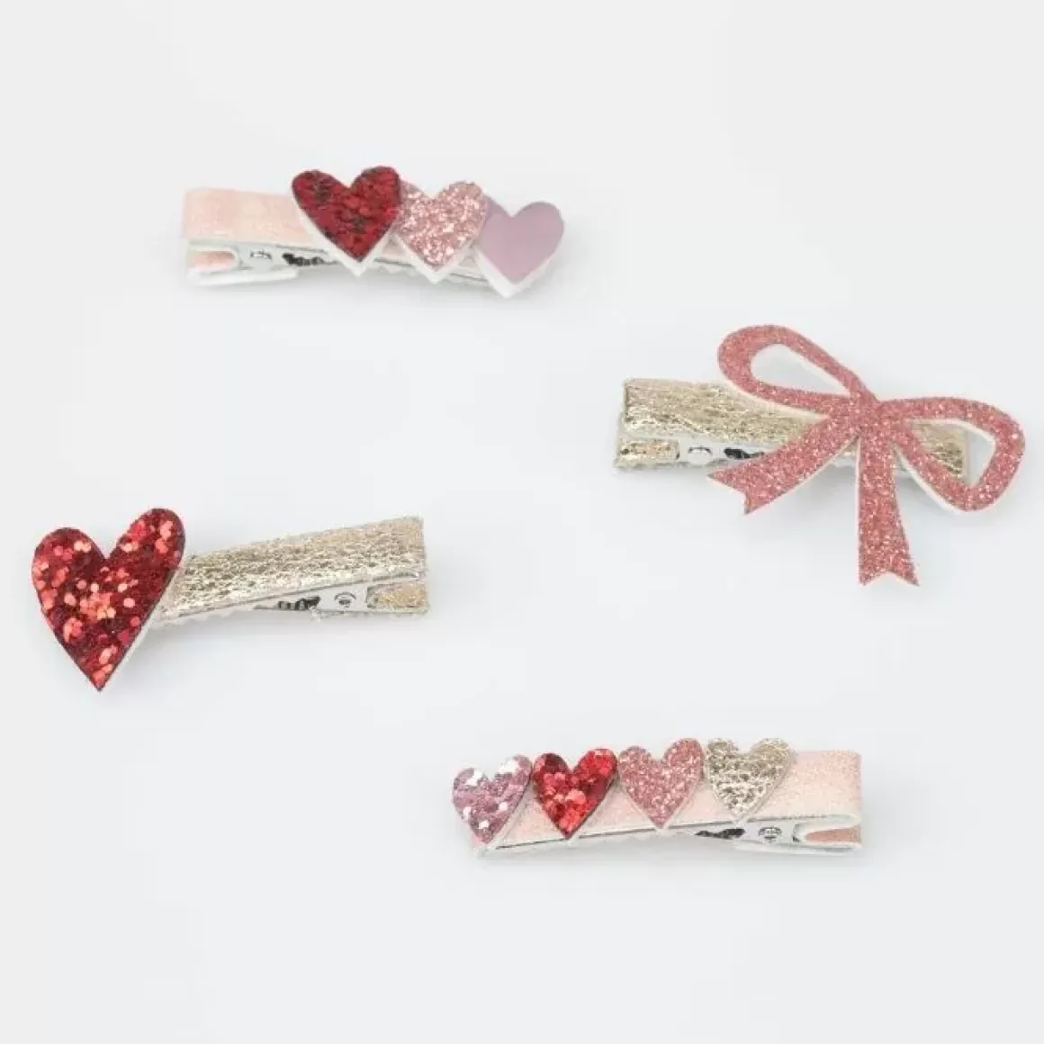 Liefdevolle Valentijn Haarclipjes Set Van Meri Meri - Feestelijke Accessoires (8St)