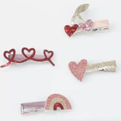 Liefdevolle Valentijn Haarclipjes Set Van Meri Meri - Feestelijke Accessoires (8St)