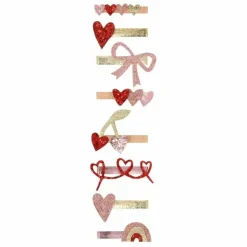 Liefdevolle Valentijn Haarclipjes Set Van Meri Meri - Feestelijke Accessoires (8St)