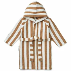 Liewood Badjas Gray Stripe Golden Caramel/White