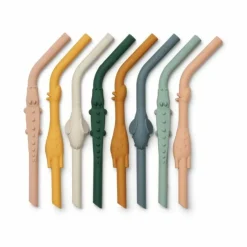 Liewood Carlson Siliconen Rietjes Yellow Mellow - Kindvriendelijk