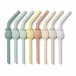 Liewood Carlson Siliconen Rietjes Pineapple Pale Tuscany Mix