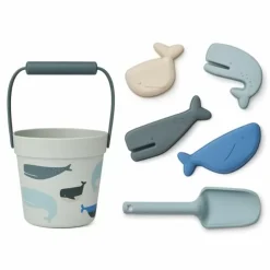 Liewood Dante Whales/Cloud Blue Strandset - Speelgoed