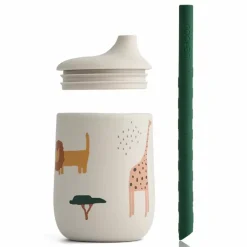Liewood Drinkbeker Met Rietje Ellis Safari/Sandy Mix
