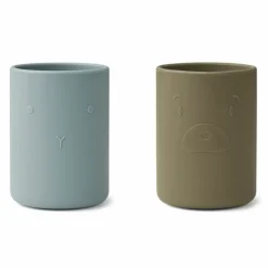 Liewood Drinkbekers Ethan Blue Fog/Khaki Mix (2St)