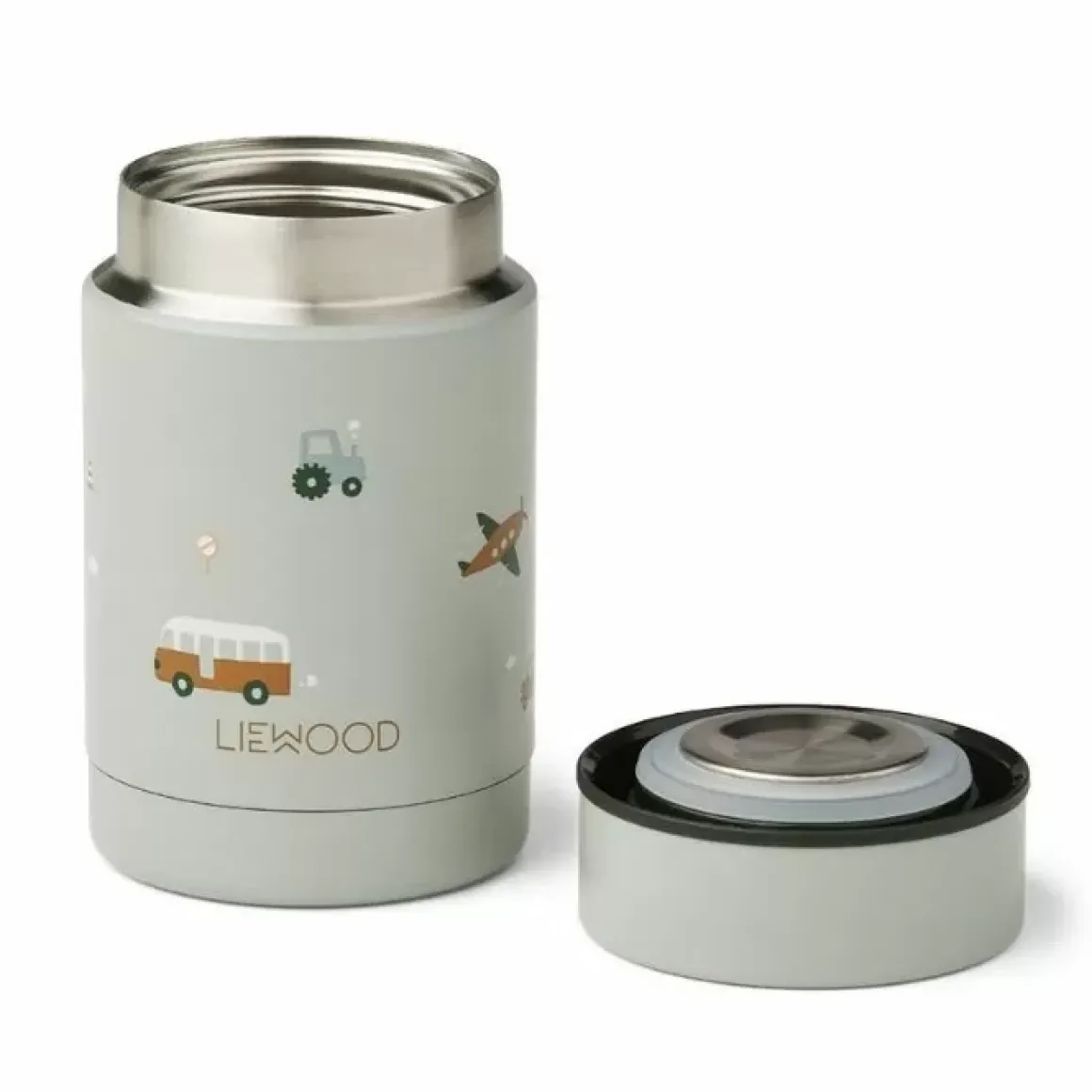 Liewood Food Jar Nadja Vehicles/Dove Blue