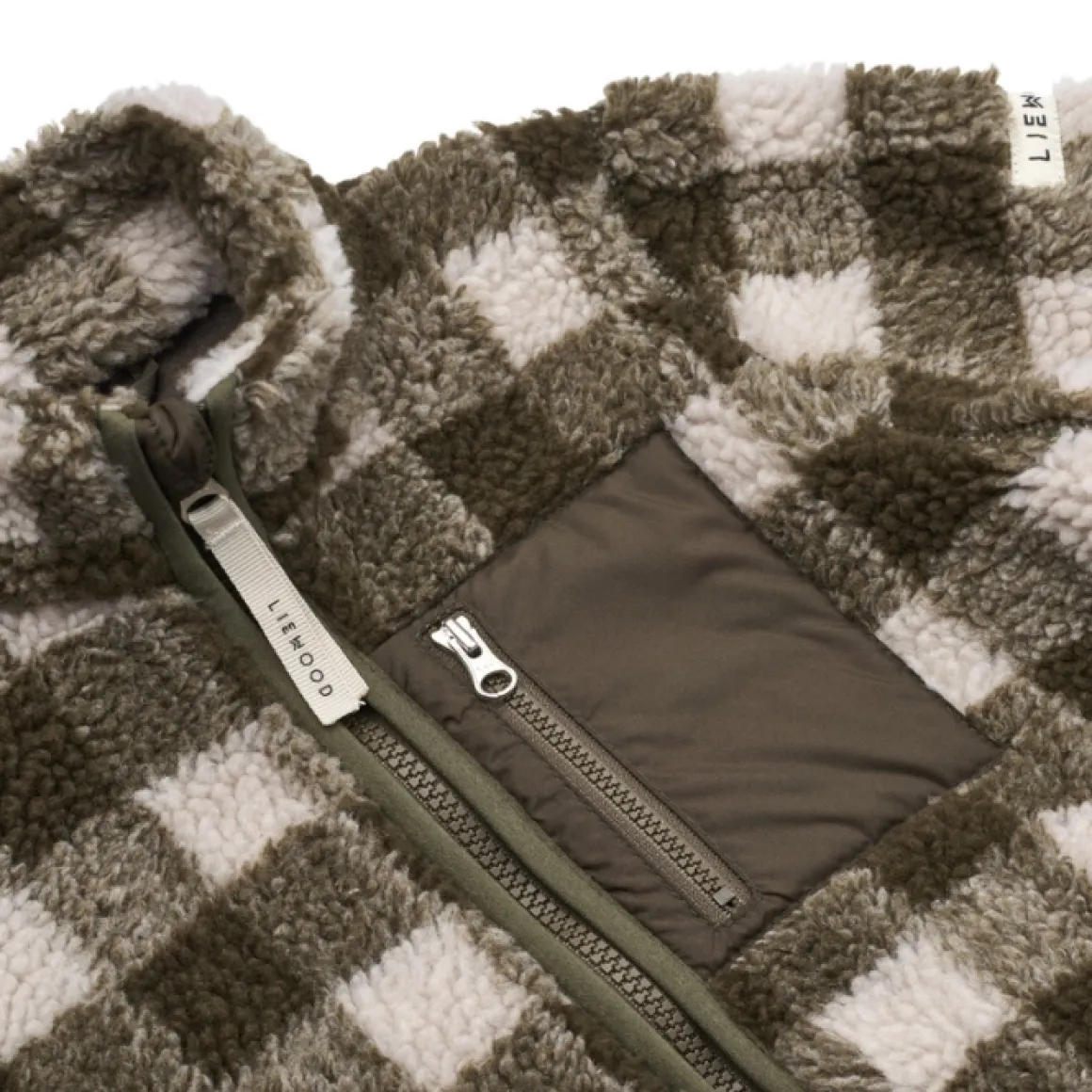 Liewood Jas Nolan Pile Check Army Brown/Dark Sandy