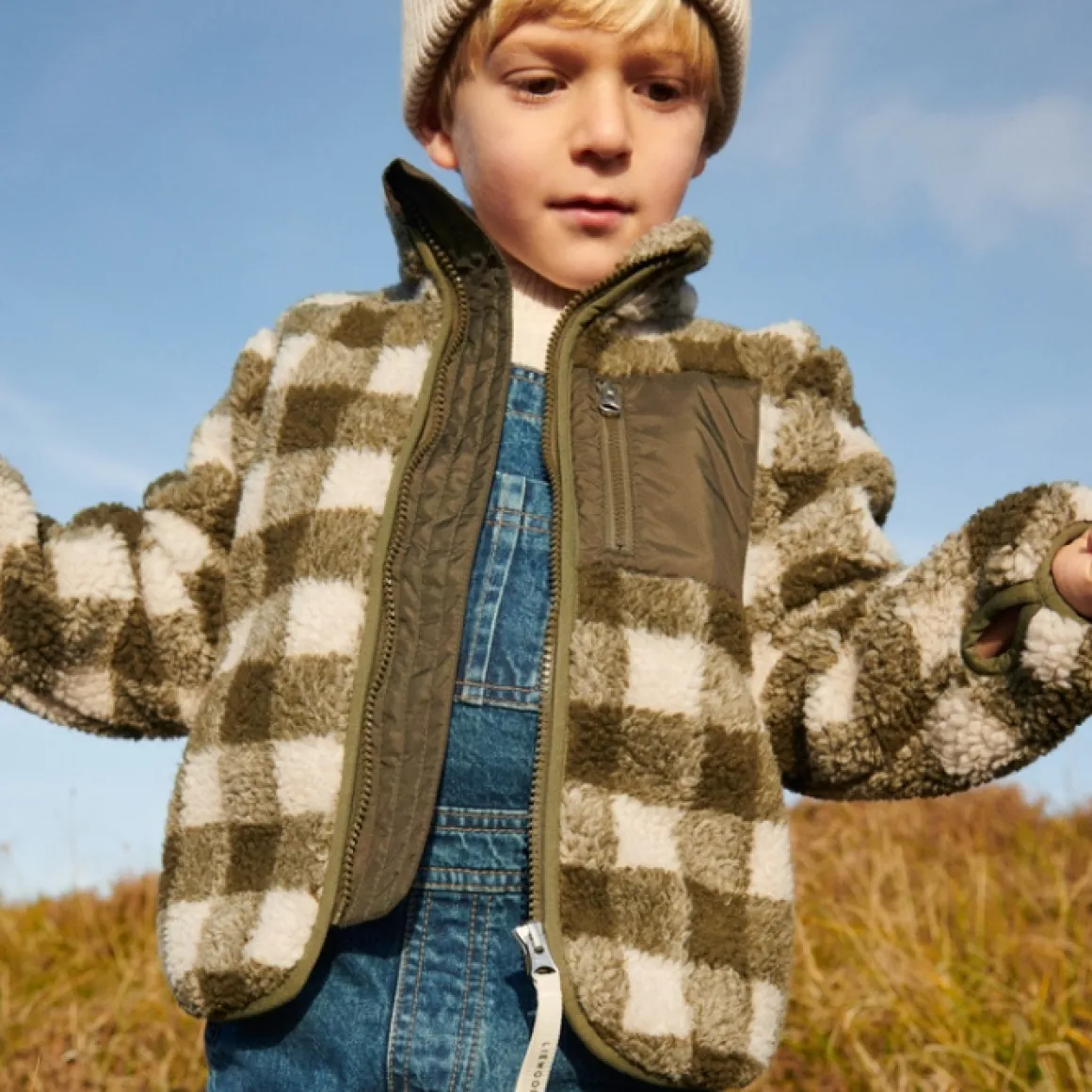 Liewood Jas Nolan Pile Check Army Brown/Dark Sandy