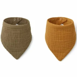 Liewood Kwijlslabben Andrea Khaki/Golden Caramel Mix (2St)