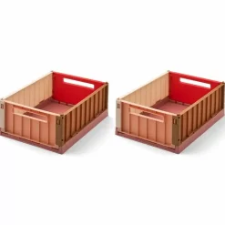 Liewood Opbergkratje Weston Dusty Raspberry Klein (2St)