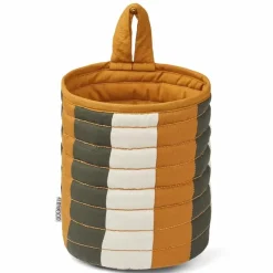 Liewood Opbergmand Faye Stripe Caramel/Hunter Green/Sandy