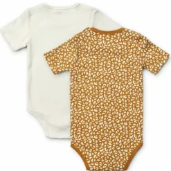 Liewood Rompers Korte Mouw Yanni Mini Leo/Caramel Mix (2St)