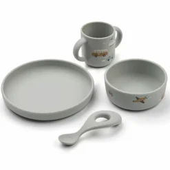 Liewood Serviesset Vivi Vehicles Dove Blue Mix