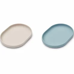 Liewood Siliconen Bord Anita Sandy/Sea Blue (2St)