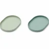 Liewood Siliconen Bord Anita Dusty Mint/Peppermint (2St)