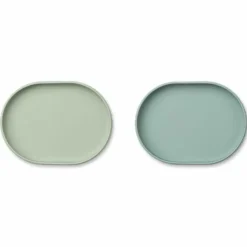 Liewood Siliconen Bord Anita Dusty Mint/Peppermint (2St)