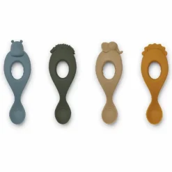 Liewood Siliconen Lepels Liva Safari/Blue Multi Mix (4St)