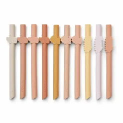 Liewood Siliconen Rietjes Badu Safari Rose Multi Mix (10St)
