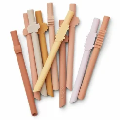 Liewood Siliconen Rietjes Badu Safari Rose Multi Mix (10St)