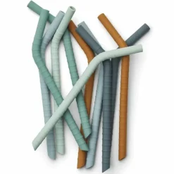 Liewood Siliconen Rietjes Jonas Dusty Mint Multi Mix (10St)