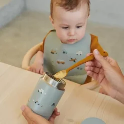 Liewood Siliconen Slab Tilda Vehicles Dove Blue