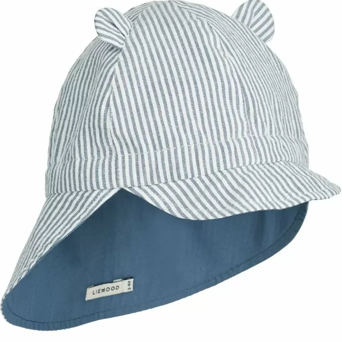 Liewood Zonnehoedje Gorm Reversible Stripe Blue Wave