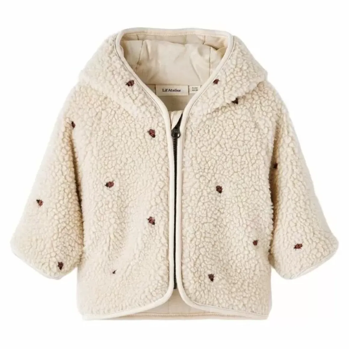 Lil' Atelier Baby Sherpa Jasje Ladybird - Warm & Stijlvol Voor De Winter
