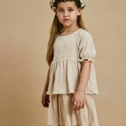 Lil' Atelier Jurk Fauna Sandshell Bestellen - Voor De Perfecte Kinderkleding
