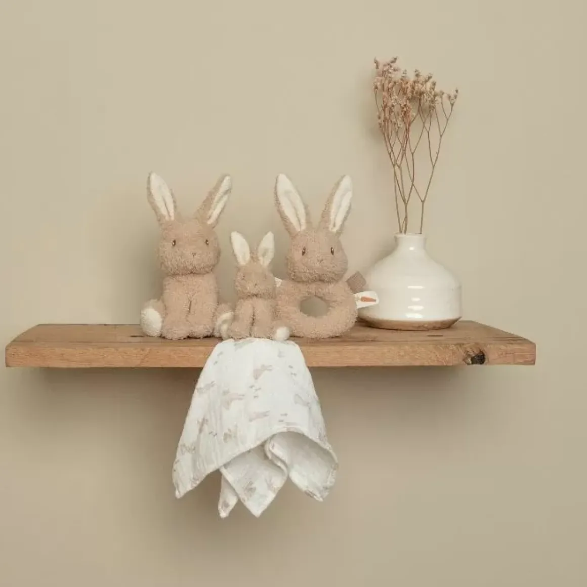Little Dutch Baby Bunny Geschenkset | Knuffeldoekje, Knuffelkonijn, Rammelaar & Bijtring