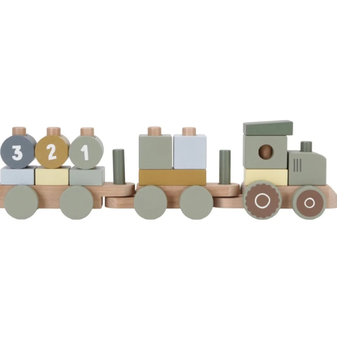 Little Dutch Blokkentrein Tractor Little Farm