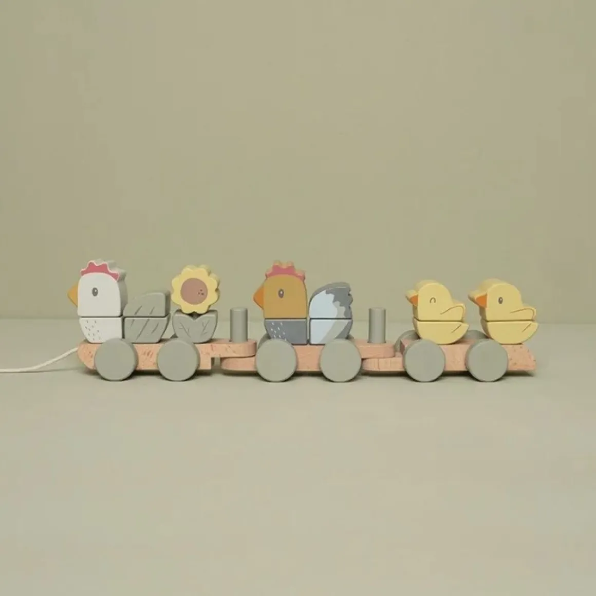 Little Dutch Blokkentrein Kip Little Farm