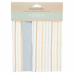 Little Dutch Washandjes Vintage Sunny Stripes/Blue (3St)