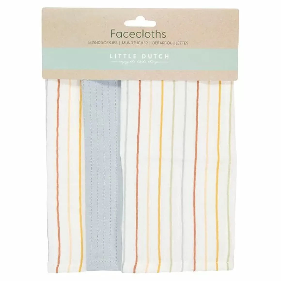 Little Dutch Washandjes Vintage Sunny Stripes/Blue (3St)